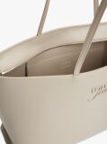 Beige Essential Embossed Logo Tote Bag  Women
