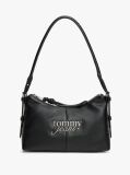 Black Metal Logo Shoulder Bag  Women