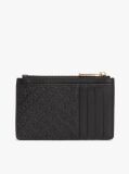 Black Hilfiger Icon Debossed Credit Card Holder  Women