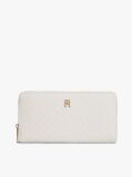 Beige Hilfiger Icon Debossed Zip-Around Wallet  Women