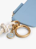 Blue Multi Charm Leather Keyring Purse  Women