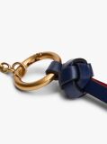 Red Logo Charm Leather Keychain  Women