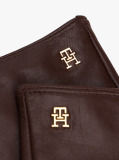 Brown Chic TH Monogram Plaque Leather Gloves  Women