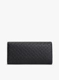 Black Hilfiger Icon Embossed Flap Wallet  Women