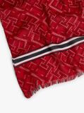 Red TH Monogram Lightweight Scarf  Women
