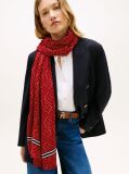 Red TH Monogram Lightweight Scarf  Women