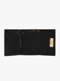 Black Modern TH Monogram Turn Lock Trifold Wallet  Women