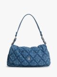 Denim Quilted Denim TH Monogram Shoulder Bag  Women
