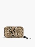 Multi Leather Snake Print Zip-Around Wallet  Women