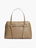 Beige Buckle Strap Tote Bag  Women