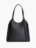 Black Modern Textured Tote Bag  Women