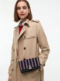 Blue Global Stripe Chain Crossbody Bag  Women