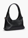 Black TH Monogram Plaque Crossbody Hobo Bag  Women