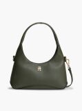 Green TH Monogram Plaque Crossbody Hobo Bag  Women