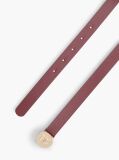 Red TH Monogram Leather Plaque Belt  Women