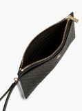 Black Hilfiger Icon Debossed Wrist Pouch  Women