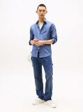 Blue Stretch Slim Fit Shirt  Men