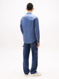 Blue Stretch Slim Fit Shirt  Men