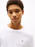 White LONG SLEEVED RIBBED ORGANIC COTTON T-SHIRT  Men