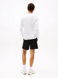 White LONG SLEEVED RIBBED ORGANIC COTTON T-SHIRT  Men