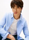 Blue Stretch Organic Cotton Slim Fit Shirt  Men