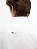 White Stretch Organic Cotton Slim Fit Shirt  Men