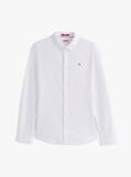 White Stretch Organic Cotton Slim Fit Shirt  Men