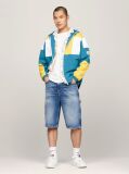 Multi Colour-Blocked Padded Hooded Windbreaker  Men