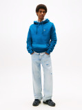Blue Tommy Badge Drawstring Hoody  Men
