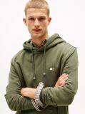 Green Tommy Badge Drawstring Hoody  Men