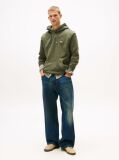 Green Tommy Badge Drawstring Hoody  Men