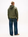 Green Tommy Badge Drawstring Hoody  Men