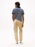 Beige Ryan Straight Leg Cargo Trousers  Men