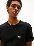 Black Tommy Badge Crew Neck T-Shirt  Men