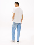 White Tommy Badge Crew Neck T-Shirt  Men