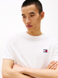 White Tommy Badge Crew Neck T-Shirt  Men