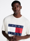 Beige Flag Badge Relaxed T-Shirt  Men