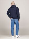 Blue Tommy Flag Badge Mélange Relaxed Hoody  Men