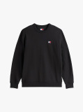 Black Tonal Tommy Badge Crew Neck Sweatshirt  Men