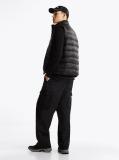 Black Lightweight Down Zip-Thru Vest  Men