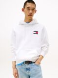 White Logo Drawstring Hoody  Men
