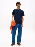 Blue Regular Logo Embroidery T-Shirt  Men