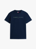 Blue Regular Logo Embroidery T-Shirt  Men