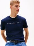 Blue Regular Logo Embroidery T-Shirt  Men