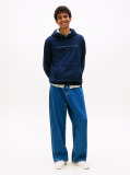 Blue Regular Logo Hoody  Men
