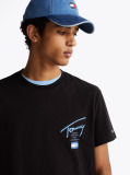 Black Signature Back Logo T-Shirt  Men