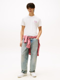 White Tonal Logo Slim T-Shirt  Men