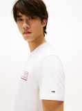 White Tonal Logo Slim T-Shirt  Men