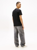 Black Regular Small Motif T-Shirt Extended  Men