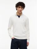 White Tommy Flag Lightweight Slim Quarter-Zip Jumper  Men